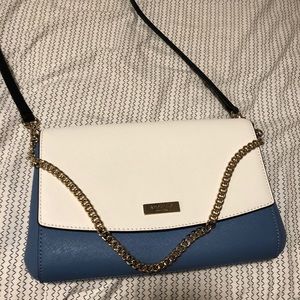 Brand new blue & white Kate spade crossbody purse